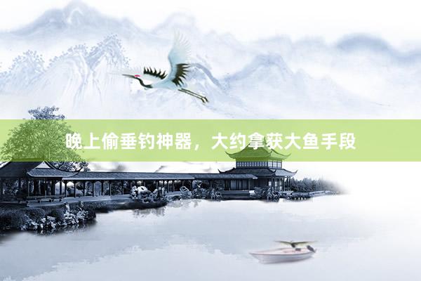 晚上偷垂钓神器，大约拿获大鱼手段